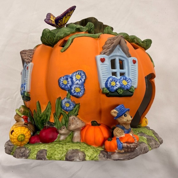 Partylite Harvest Pumpkin Tealight House - Picture 5 of 13